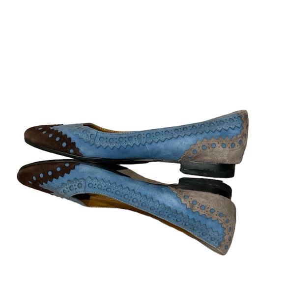 Hermes suede flats brown-light blue size 37 - Picture 4 of 6